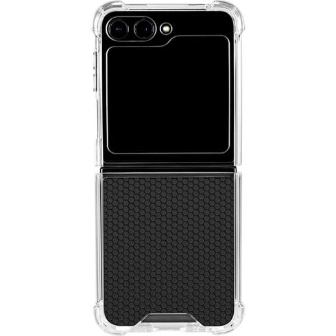 Specialty Vinyl Black Hex Texture Galaxy Z Flip6 Clear Case